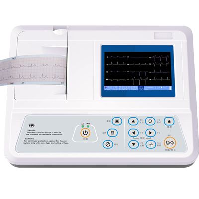 Single Channel 12 Leads 5 LCD ECG with Battery Electrocardiograph ME3301