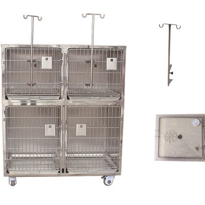 Combined stainless steel foster care (hospital) cage MEjy-01
