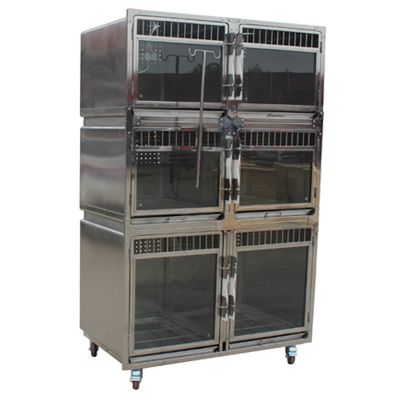 MEDECO Veterinary Stainless steel pet display (foster, hospitalization) cage MEzs02