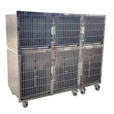 Pet Cage Stainless Steel Six Foster Kennels BDF04