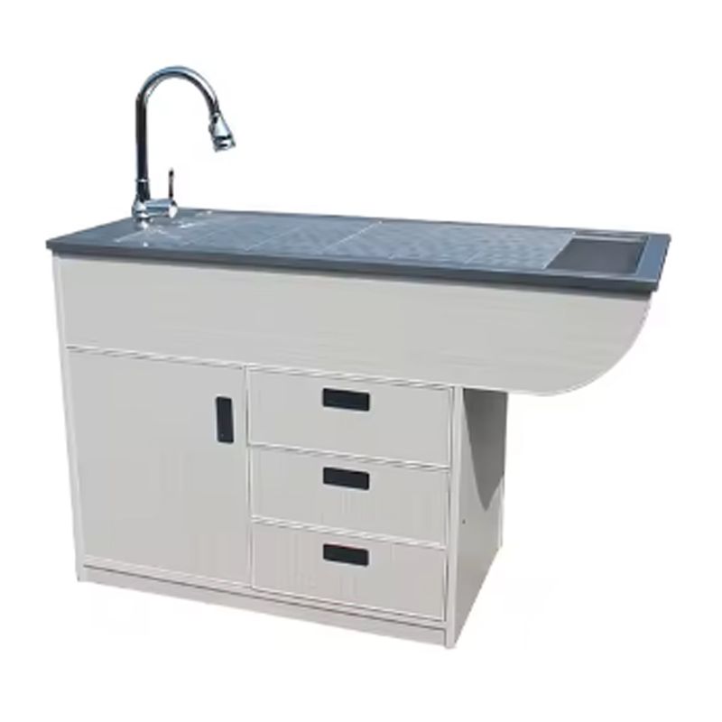 Pet Store Animal Hospital Medical Wodden Frame Wet Disposal Table BDFC03/BDFC04