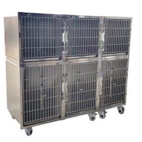Pet Cage Stainless Steel Six Foster Kennels BDF04